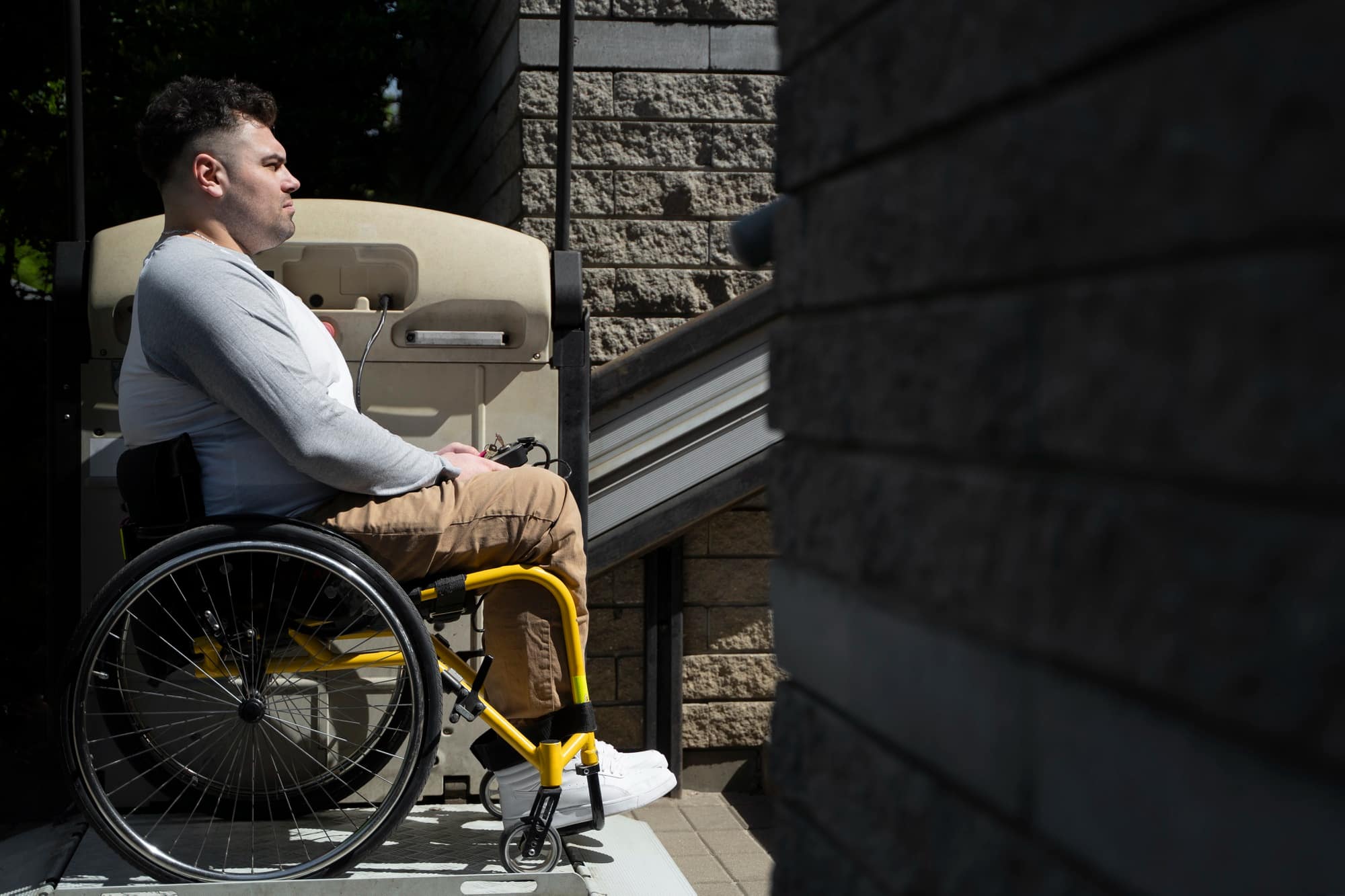 Silla salvaescaleras para gente con diversidad funcional